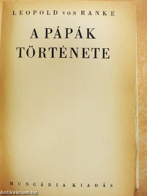 A pápák története