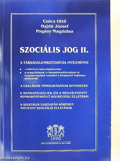 Szociális jog II.