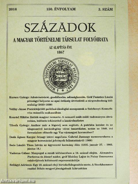 Századok 2016/3.