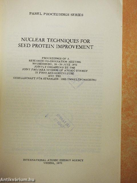 Nuclear Techniques for Seed Protein Improvement