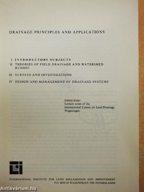 Drainage Principles and Applications I.