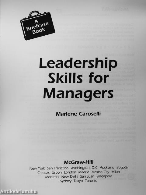 Leadership Skills for Managers