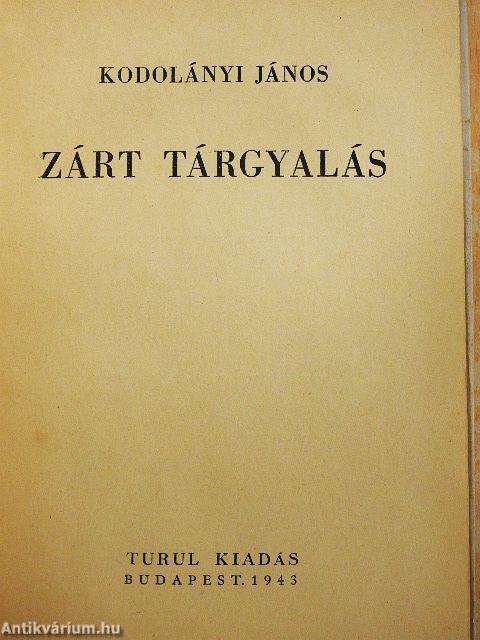 Zárt tárgyalás