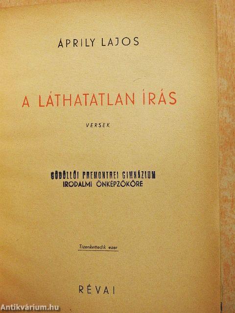 A láthatatlan írás