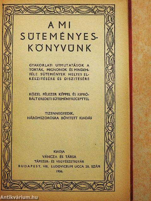 A mi süteményeskönyvünk