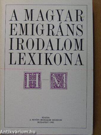 A magyar emigráns irodalom lexikona II. (töredék)