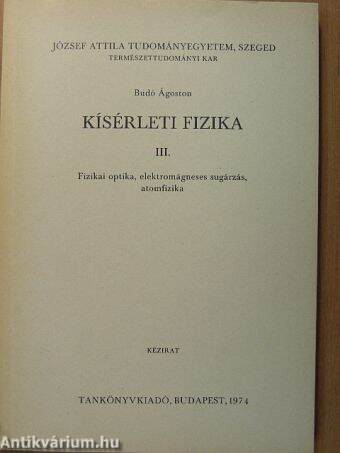 Kísérleti fizika III.