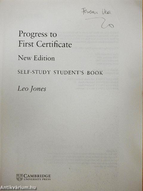 Progress to First Certificate - Self-Study Student's Book