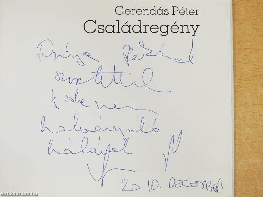 Családregény - CD-vel (dedikált példány)