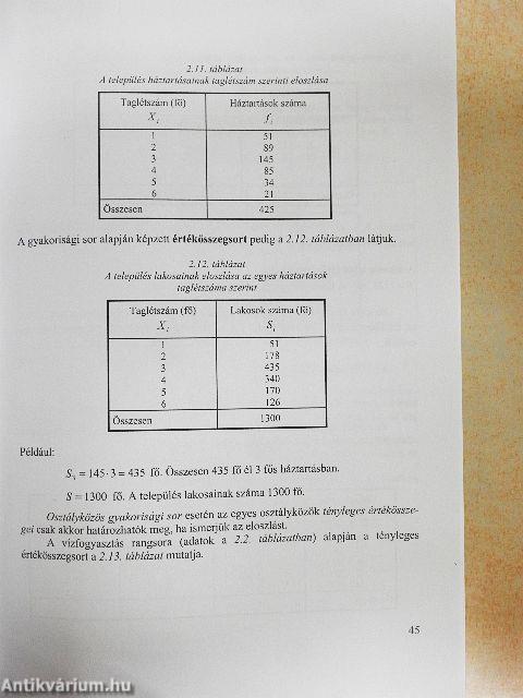 Általános statisztika I.