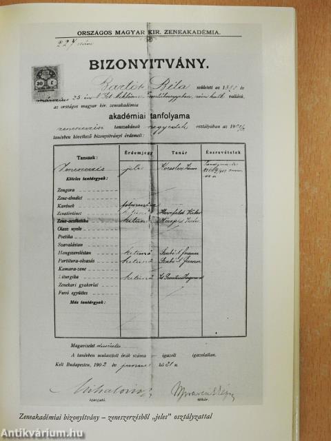 Bartók Béla műhelyében (dedikált példány)