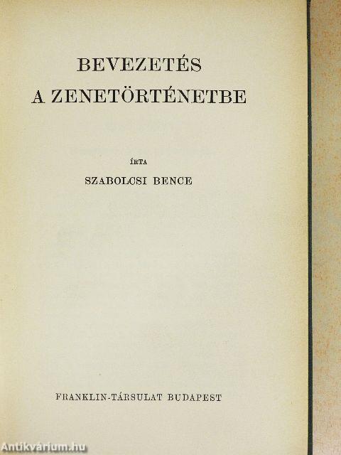 Bevezetés a zenetörténetbe