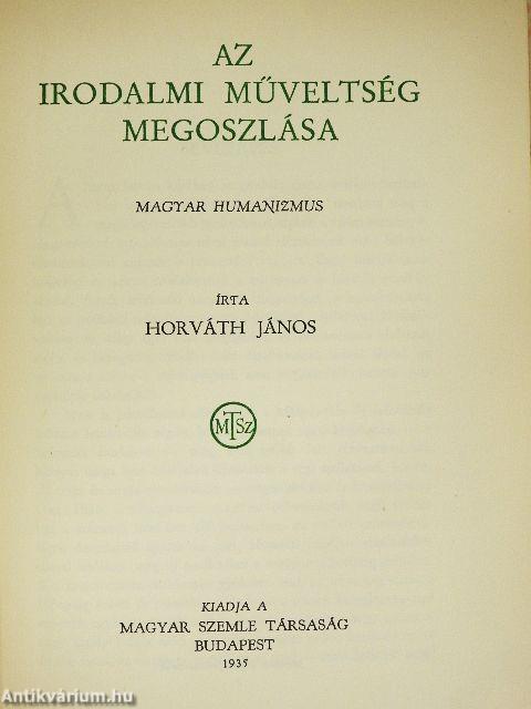 Az irodalmi műveltség megoszlása