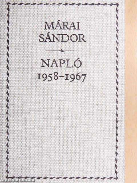 Napló 1958-1967