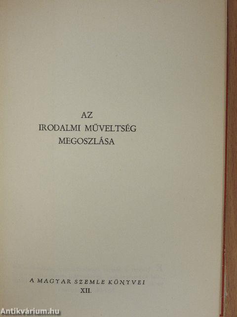 Az irodalmi műveltség megoszlása