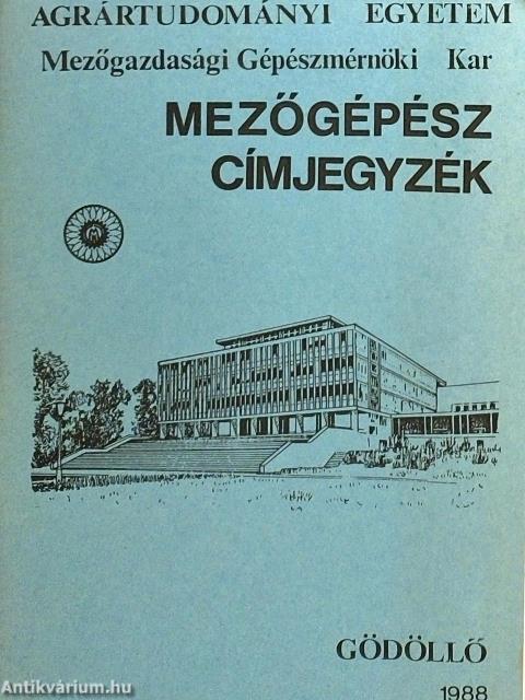 Mezőgépész címjegyzék