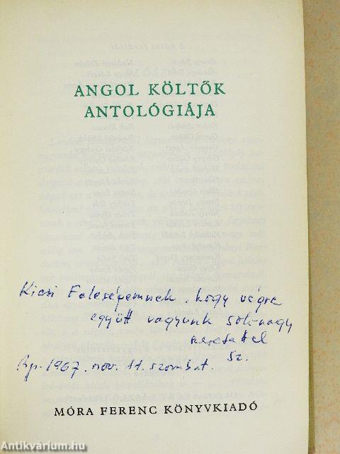 Angol költők antológiája