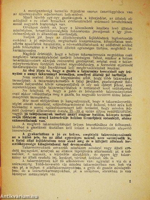 A takarmányozás alapismeretei