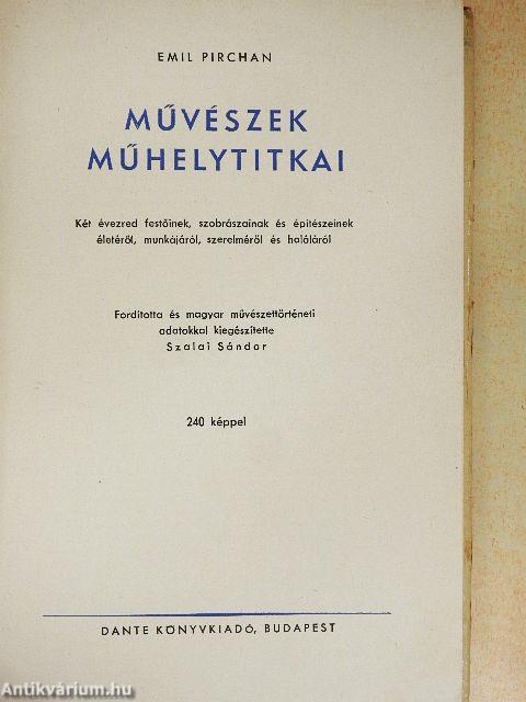 Művészek műhelytitkai