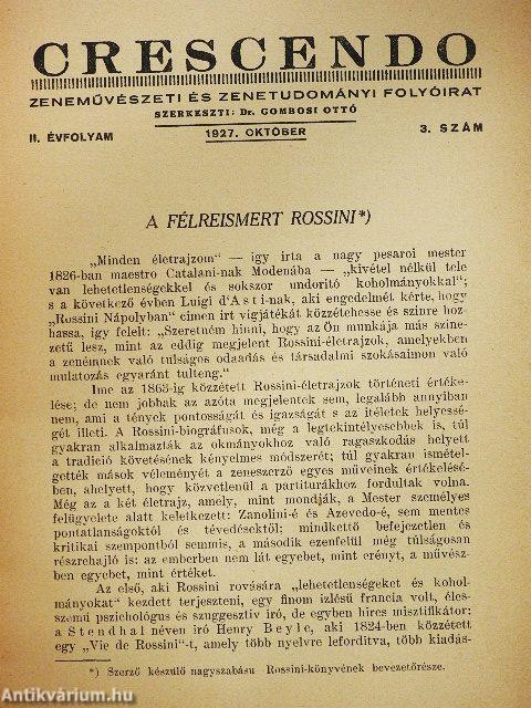 Crescendo 1927. október