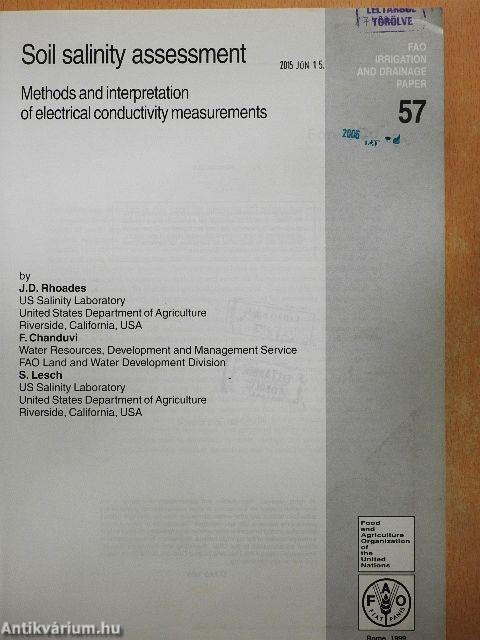 Soil salinity assessment