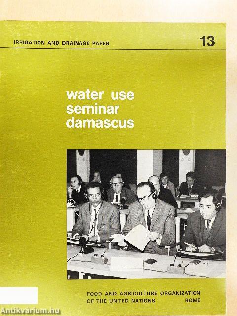 Water use seminar, Damascus