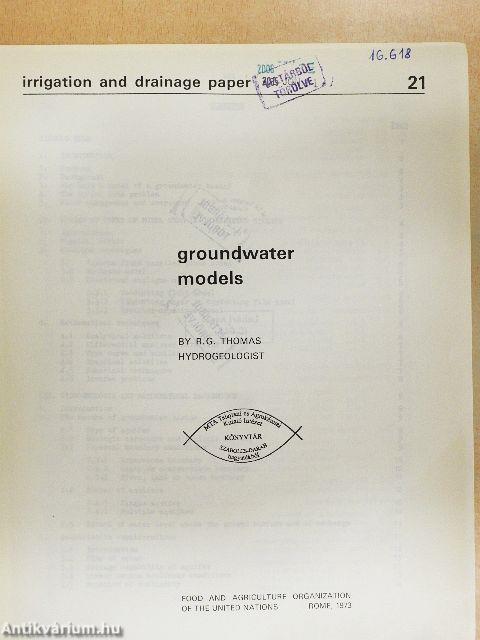Groundwater models