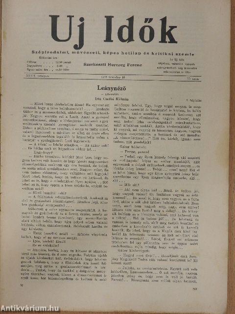 Uj Idők 1933. december 10.