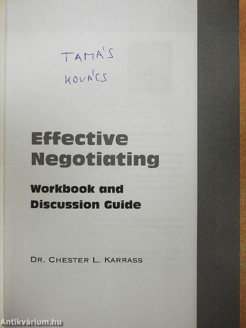 Effective Negotiating