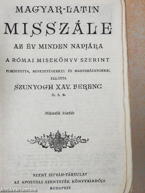 Magyar-Latin misszále