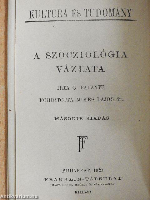 A szocziológia vázlata