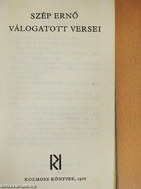 Szép Ernő válogatott versei