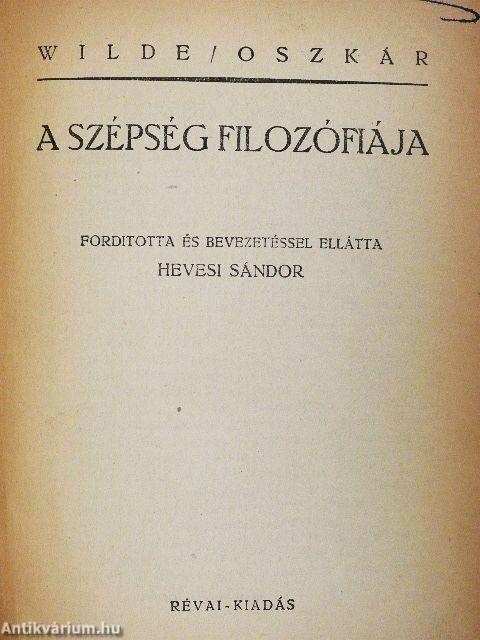 A szépség filozófiája