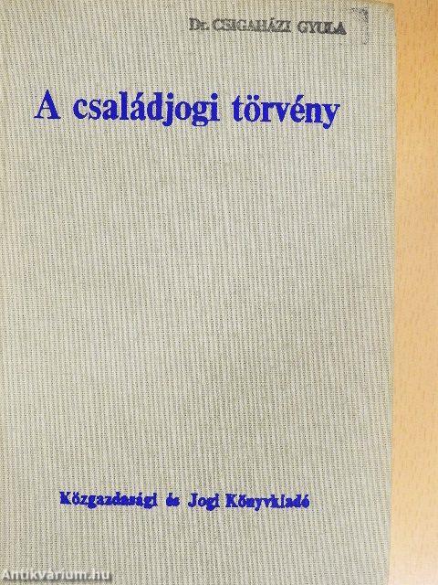 A családjogi törvény