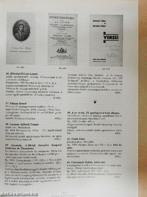 Studio Antikvárium 8. árverés