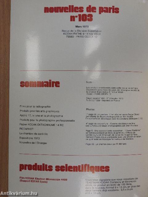 Nouvelles de Paris Mars 1973