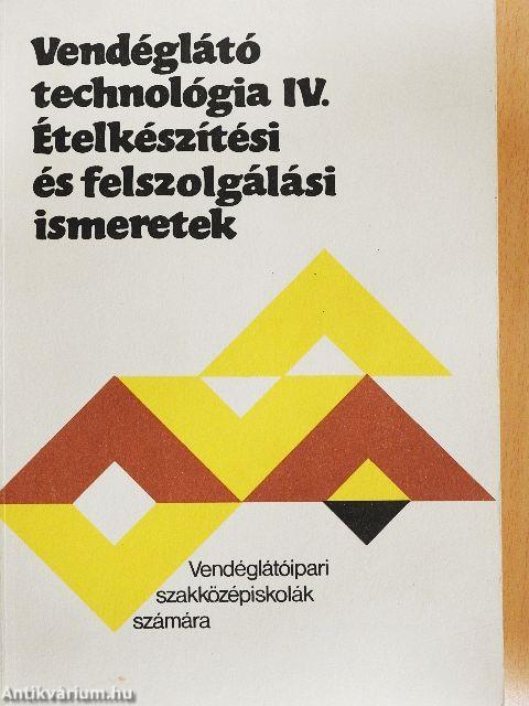 Vendéglátó technológia IV.