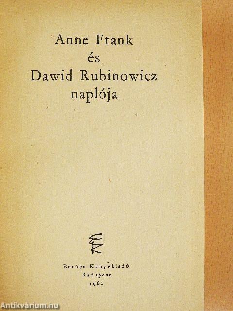 Anne Frank és Dawid Rubinowicz naplója