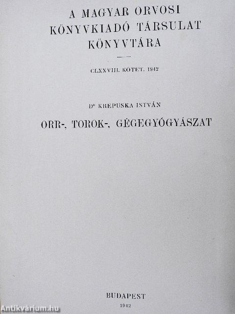 Orr-, torok-, gégegyógyászat