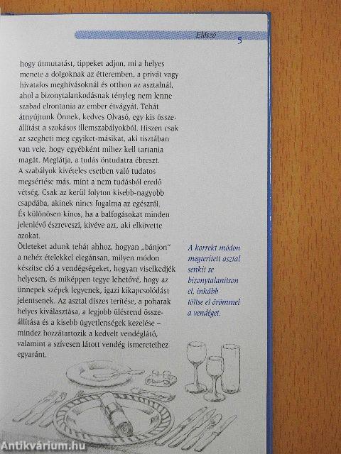 Az étkezés illemtana