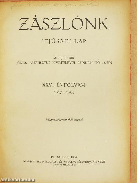 Zászlónk 1927. szeptember-1928. június