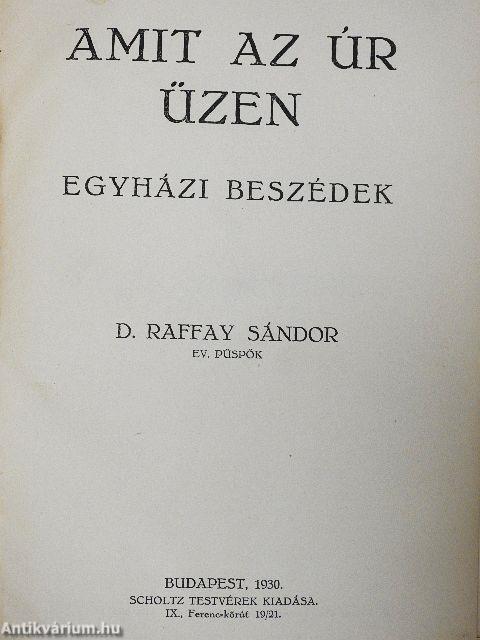 Amit az úr üzen I.