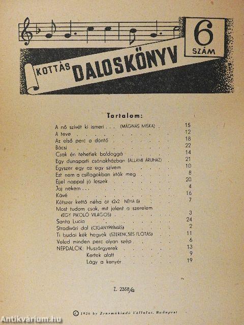 Kottás daloskönyv 6.