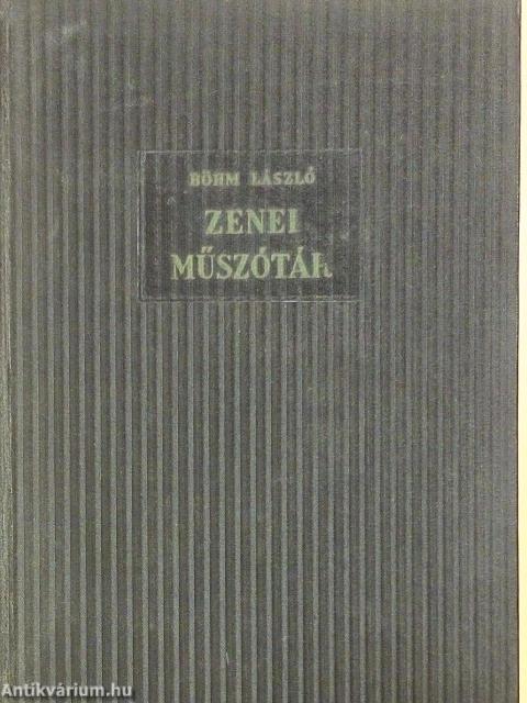 Zenei műszótár