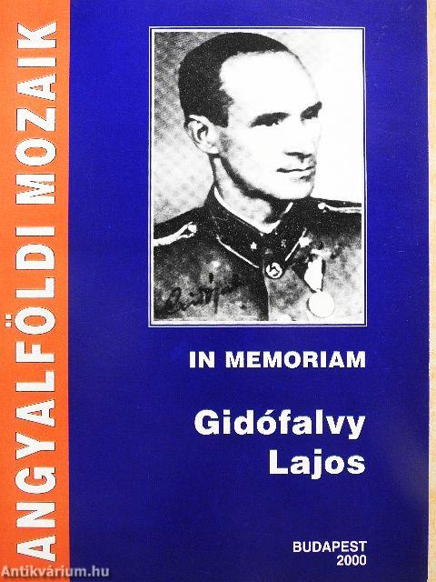 In memoriam Gidófalvy Lajos