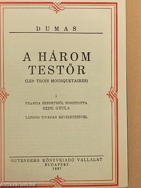 A három testőr I-IV.