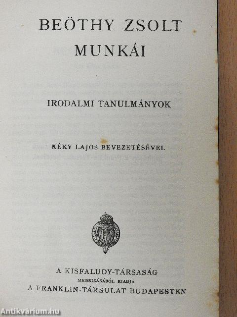 Beöthy Zsolt munkái 
