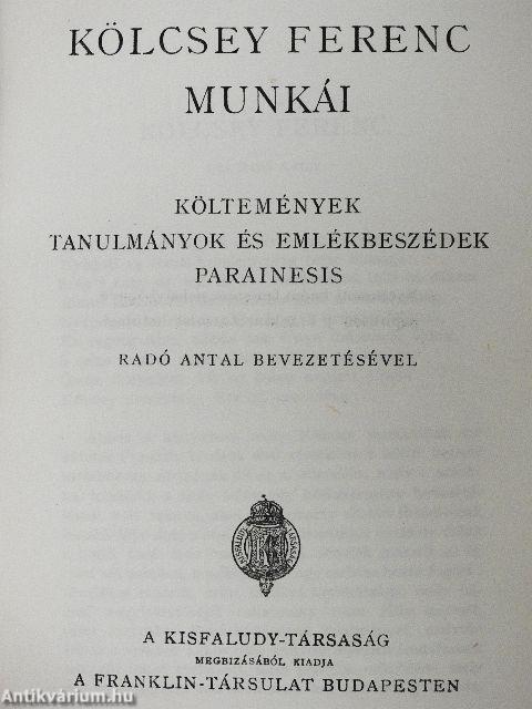 Kölcsey Ferenc munkái