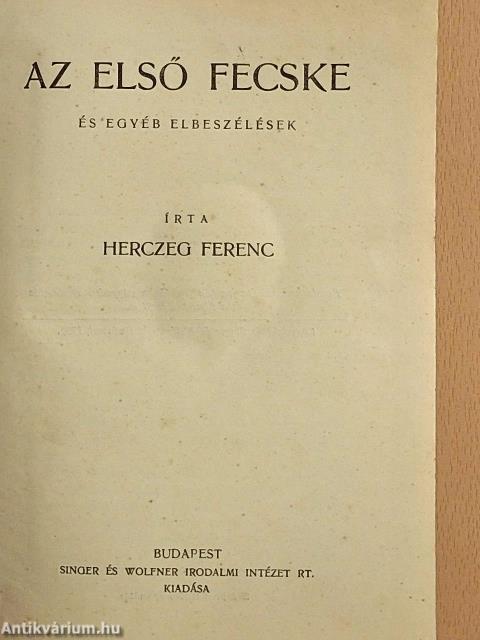 Az első fecske