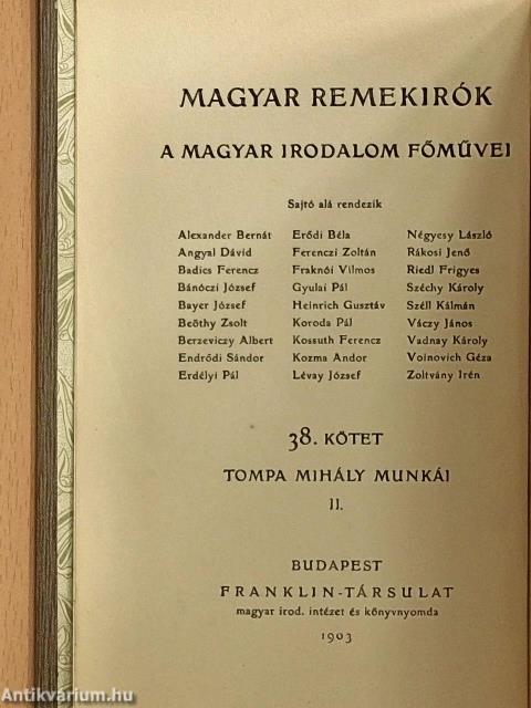 Tompa Mihály munkái II.